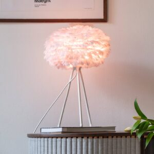 UMAGE Eos mini stolní lampa růžová, trojnožka bílá