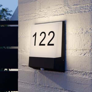 Lucande Kosman LED osvětlení čísla domu, senzor
