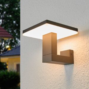 Venkovní nástěnné LED světlo Olesia, hranatý tvar