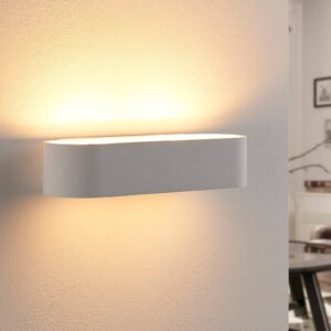 Zaoblená sádrová nástěnná lampa Fioni, LED