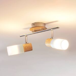 Dřevěný LED reflektor Christoph, 2bodový