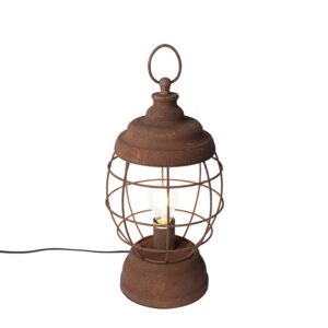 Rustikální stolní lampa rez – Lentera