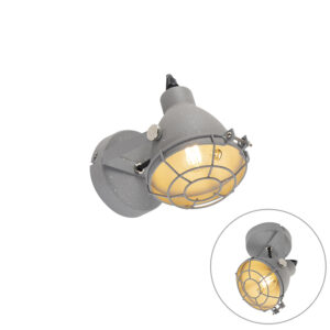 Průmyslová nástěnná lampa šedá – Antigo