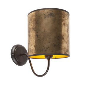 Klasická nástěnná lampa hnědá s bronzovým odstínem – Matt