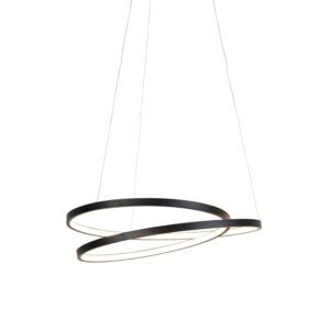Designová závěsná lampa černá 55cm včetně LED stmívatelné – Rowan