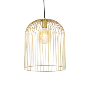 Designová závěsná lampa zlatá – Wire Knock