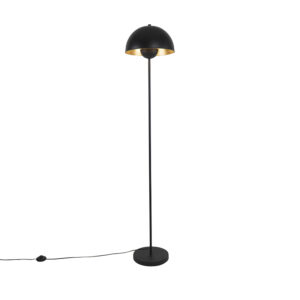 Průmyslová stojací lampa černá se zlatem 160 cm – Magnax