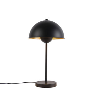 Retro stolní lampa černá se zlatem – Magnax
