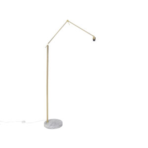 Moderní stojací lampa zlatá nastavitelná – Editor
