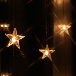 Deset pramenů – LED světelná clona Star 20 žárovek