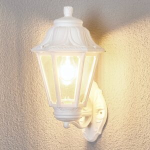 Bílé venkovní LED svítidlo Bisso Anna, E27, horní