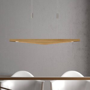 Lucande Dila LED závěsné světlo, přírodní, 88 cm