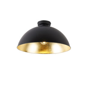 Stropní lampa černá se zlatem nastavitelná 42 cm – Magnax
