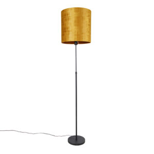 Stojací lampa černá se zlatým odstínem 40 cm nastavitelná – Parte