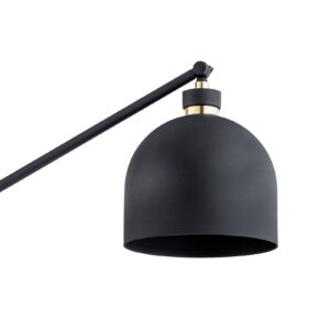 Stojací lampa Dessa, nastavitelná, černá