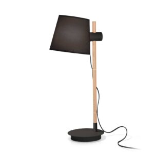 Ideal Lux Axel stolní lampa dřevo, černá/přírodní