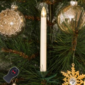 Vánoční svíčky LED bezdrátové, 16cm bílá 10ks