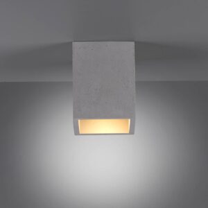 Paul Neuhaus Eton stropní světlo z betonu, hranaté