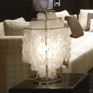 VERPAN Fun 2TM – perleťová stolní lampa, chrom