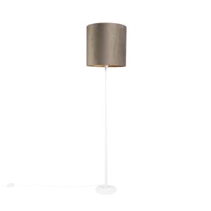 Lampa na krmení bílá s tupým odstínem a zlatým vnitřkem 40 cm - Simplo