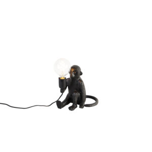 Vintage stolní lampa černá – Monkey Det