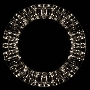 LED vánoční věnec, černá, 800 LED, Ø 50cm