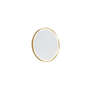 Kulaté koupelnové zrcadlo zlaté 50 cm vč. LED s dotykovým stmívačem – Miral