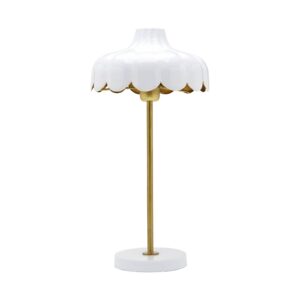 PR Home Wells stolní lampa bílá/zlatá