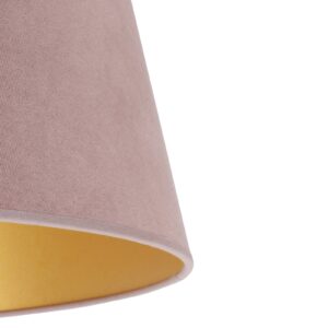 Stínidlo na lampu Cone výška 22,5 cm, růžová/zlatá