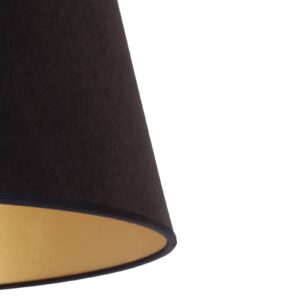 Stínidlo na lampu Cone výška 22,5 cm, černá/zlatá