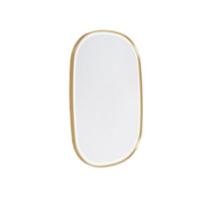 Koupelnové zrcadlo zlaté včetně LED s dotykovým stmívačem oválné – Miral
