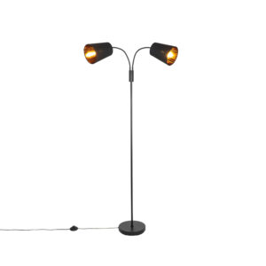 Moderní stojací lampa černá 2-světlo – Carmen