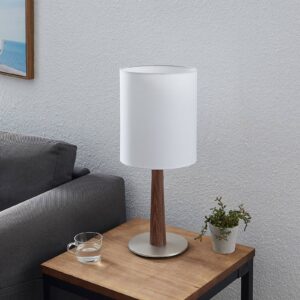 Lucande Larkira látková stolní lampa, kulatá 25 cm