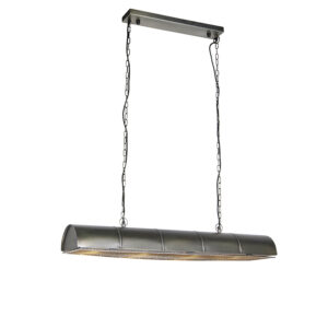 Průmyslová závěsná lampa stříbrná 4-světlo – Barrelo