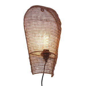Oosterse wandlamp brons 45 cm – Nidum