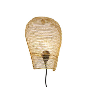 Oosterse wandlamp goud 35 cm – Nidum