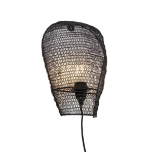 Oosterse wandlamp zwart 35 cm – Nidum