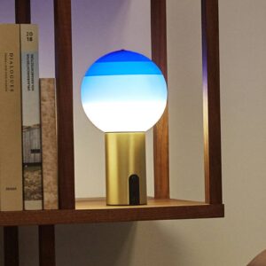 MARSET Dipping Light stolní lampa modrá/mosaz