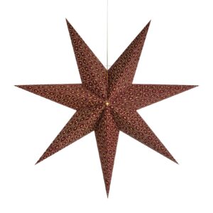 Dekorační hvězda Baroque k zavěšení, Ø 45cm, bordó