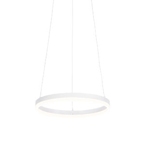 Design hanglamp wit 40 cm incl. LED 3 staps dimbaar – Anello