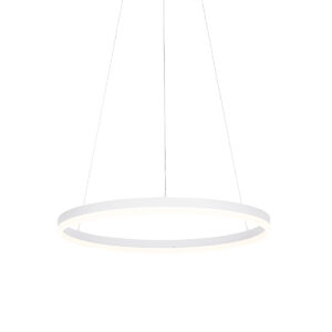 Design hanglamp wit 60 cm incl. LED 3 staps dimbaar – Anello