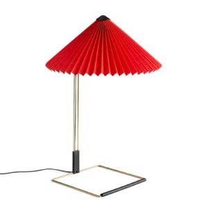 HAY Matin 380 LED stolní lampa, plisovaná červená