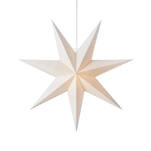 Dekorační hvězda Lively, závěsná, bílá, Ø 60 cm