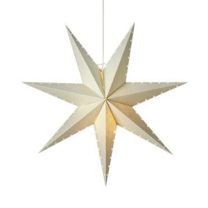 Dekorační hvězda Lively, závěsná, šedá, Ø 45 cm