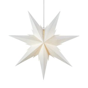 Závěsná hvězda Daria, bílá Ø 60 cm