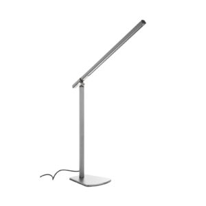 LED stolní lampa Marek, stmívatelná, stříbrná