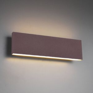 Nástěnné LED světlo Concha 28 cm, rez