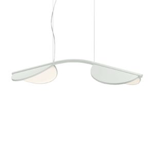 FLOS Almendra Arch LED závěsné světlo krátké, bílá