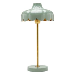 PR Home Wells stolní lampa z kovu, zelená/zlatá