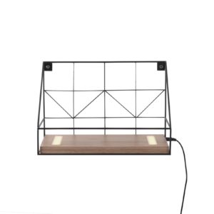 LED nástěnné světlo Board, dřevěná police, 30x15cm